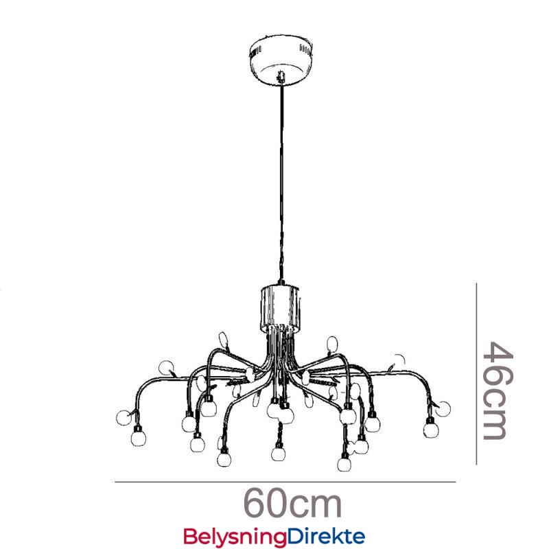 Pendellampe Nordisk Kreativ Naturhvit Taklampe 14 Lys