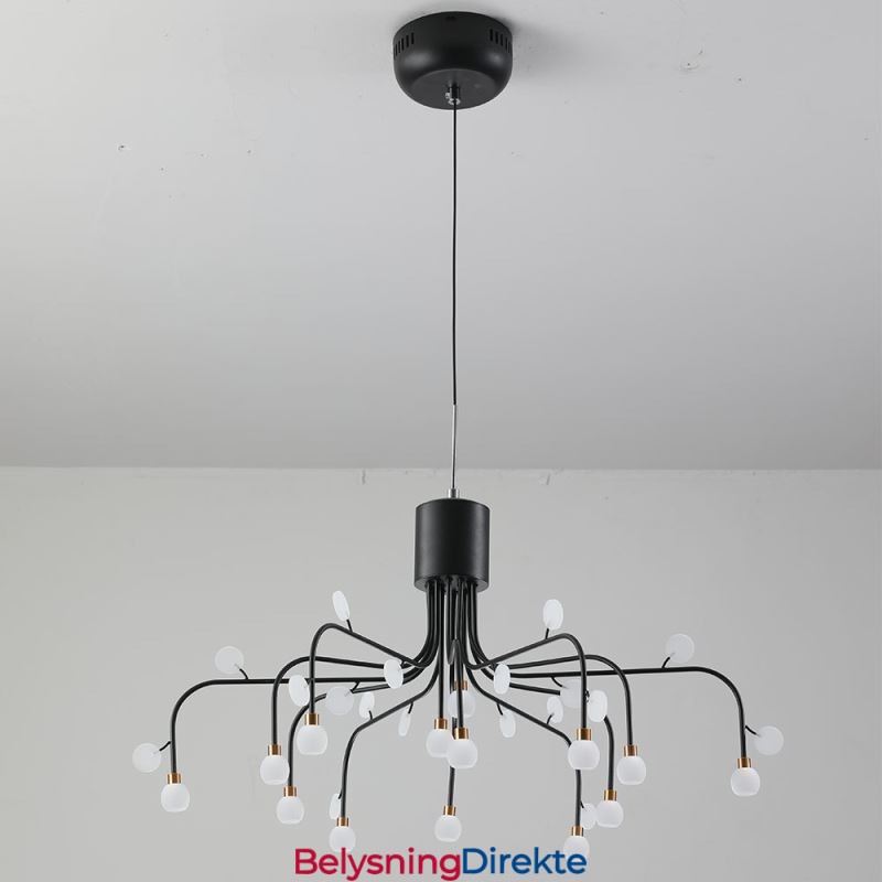 Pendellampe Nordisk Kreativ Naturhvit Taklampe 14 Lys