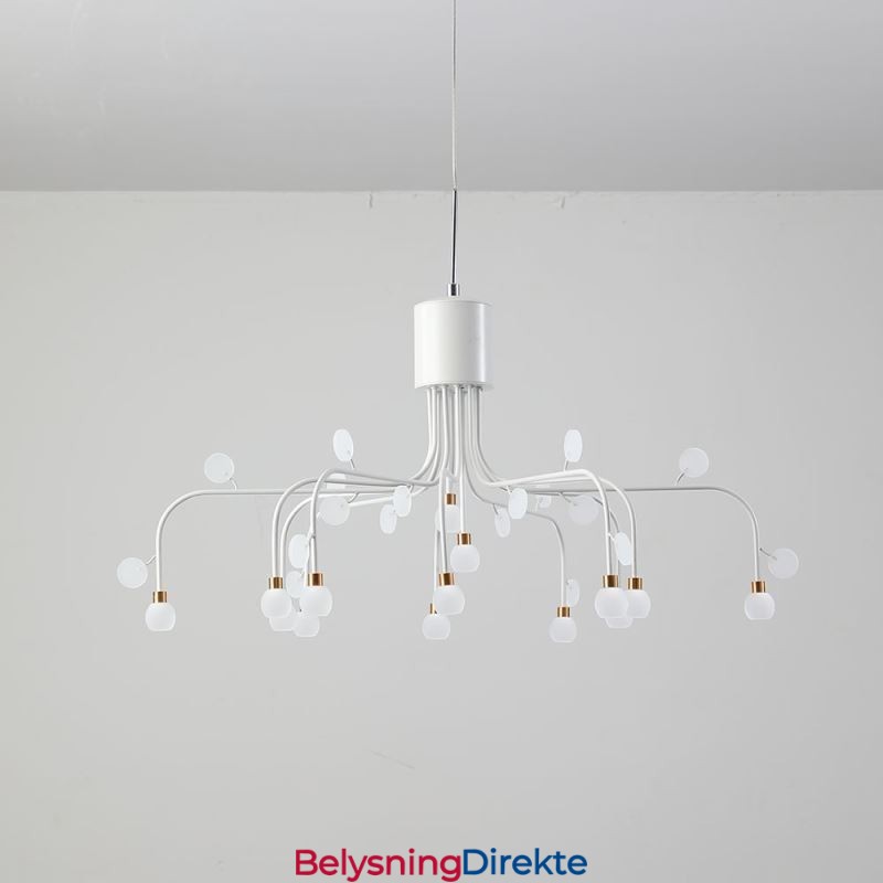 Pendellampe Nordisk Kreativ Naturhvit Taklampe 14 Lys