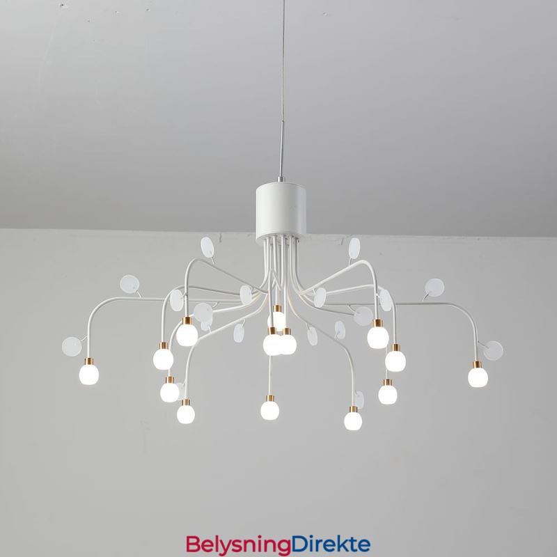 Pendellampe Nordisk Kreativ Naturhvit Taklampe 14 Lys