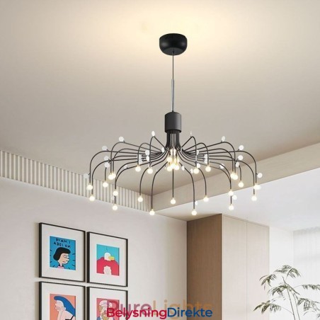 Pendellampe Nordisk Kreativ Naturhvit Taklampe 30 Lys