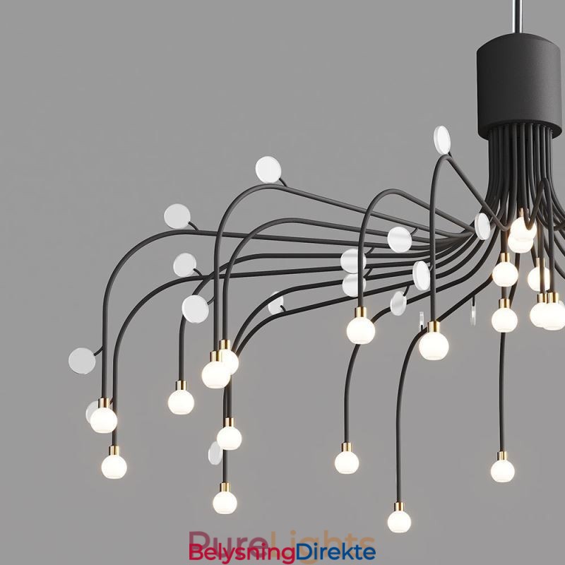 Pendellampe Nordisk Kreativ Naturhvit Taklampe 30 Lys