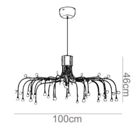 Pendellampe Nordisk Kreativ Naturhvit Taklampe 30 Lys