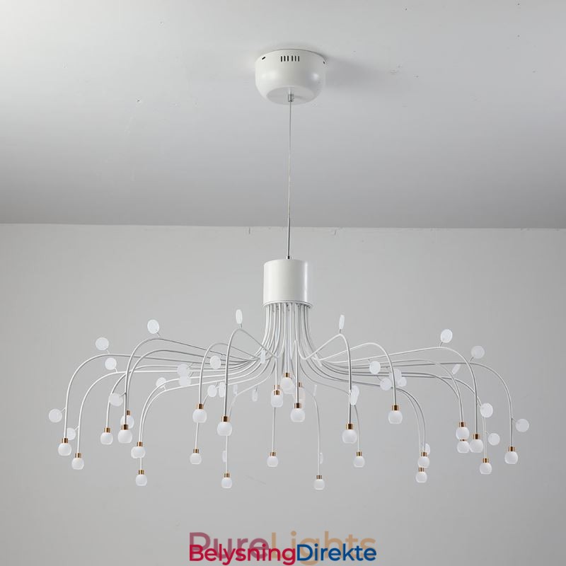 Pendellampe Nordisk Kreativ Naturhvit Taklampe 30 Lys