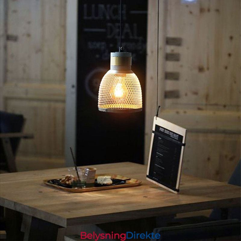 Svart Pendellampe I Sement, Landlig Retro-Taklampe