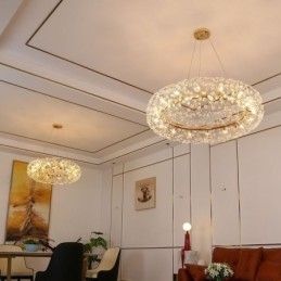 Pendellampe Moderne Minimalistisk Smijern Sirkulær Solblomst Taklampe