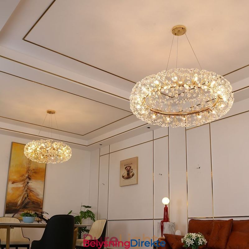 Pendellampe Moderne Minimalistisk Smijern Sirkulær Solblomst Taklampe