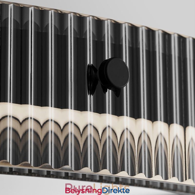 Sirkelformet Pendellampe 60 80 Cm Glasstaklampe Trinnløs Dimbar Med Fjernkontroll