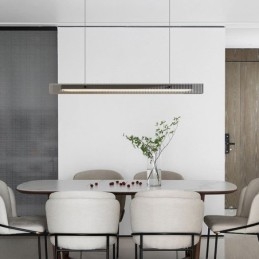 Pendellampe 100 Cm I Glass, Trinnløs Dimbar Med Fjernkontroll