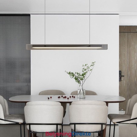 Pendellampe 100 Cm I Glass, Trinnløs Dimbar Med Fjernkontroll