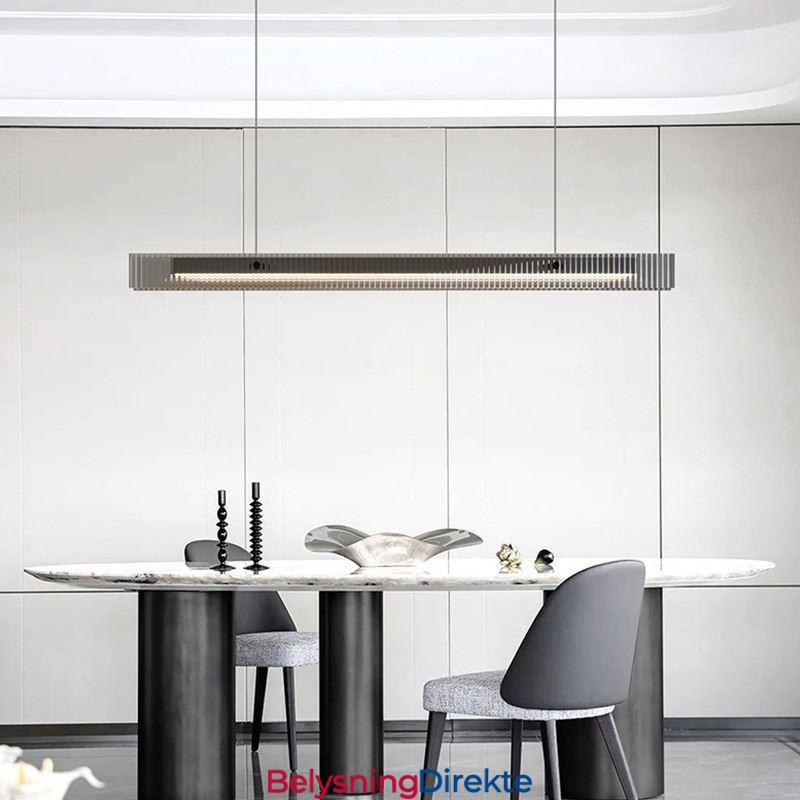 Pendellampe 100 Cm I Glass, Trinnløs Dimbar Med Fjernkontroll