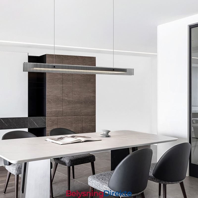 Pendellampe 100 Cm I Glass, Trinnløs Dimbar Med Fjernkontroll