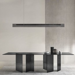 Pendellampe 100 Cm I Glass, Trinnløs Dimbar Med Fjernkontroll