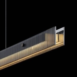 Pendellampe 100 Cm I Glass, Trinnløs Dimbar Med Fjernkontroll