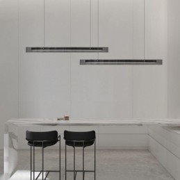 Pendellampe 100 Cm I Glass, Trinnløs Dimbar Med Fjernkontroll