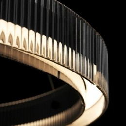 Glass Pendellampe 60 80 Cm Sirkelformet Taklampe Trinnløs Dimbar Med Fjernkontroll