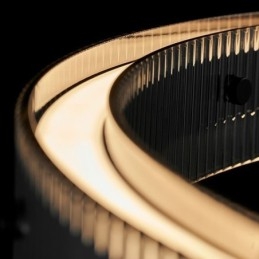 Glass Pendellampe 60 80 Cm Sirkelformet Taklampe Trinnløs Dimbar Med Fjernkontroll