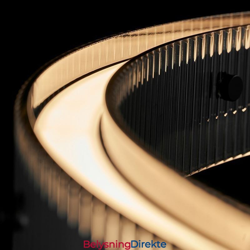 Glass Pendellampe 60 80 Cm Sirkelformet Taklampe Trinnløs Dimbar Med Fjernkontroll