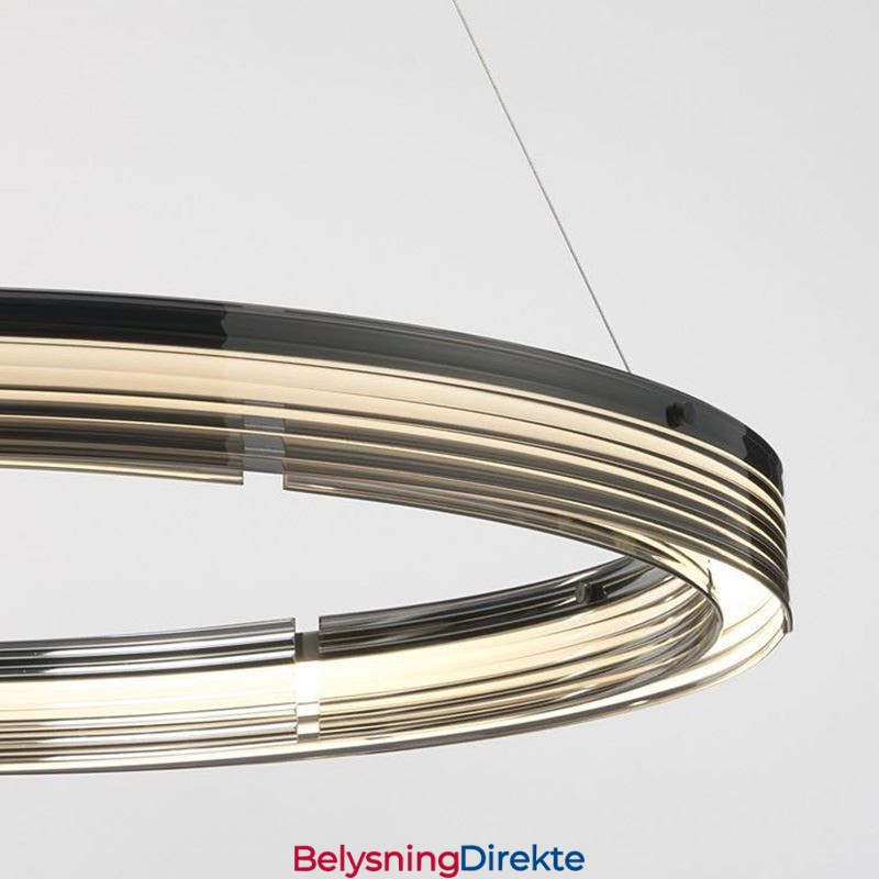 Pendellampe 60 80 Cm Sirkulær Glasstaklampe Trikromatisk Dimming