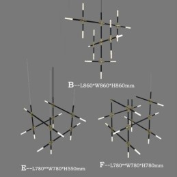 Pendellampe Skjøting Varmhvit Kreativ Taklampe Diy Kombinasjonslampe