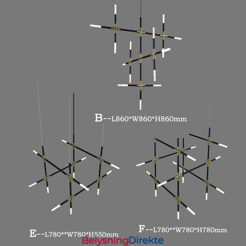 Pendellampe Skjøting Varmhvit Kreativ Taklampe Diy Kombinasjonslampe