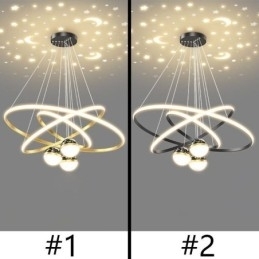 Enkel Pendellampe I Smijern Med Tre Sirkler I Silikon