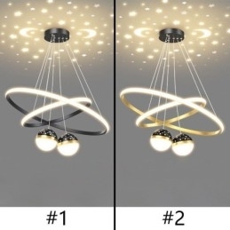 Moderne Pendellampe Smijern Silikon Dobbel Sirkelring Taklampe