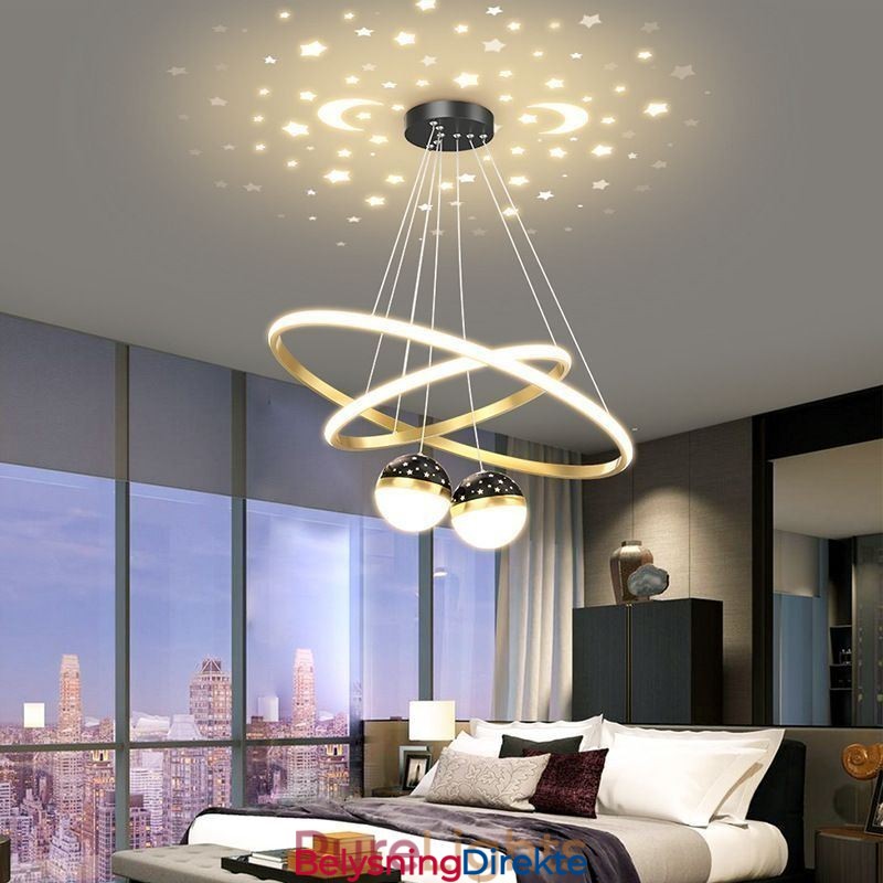 Moderne Pendellampe Smijern Silikon Dobbel Sirkelring Taklampe