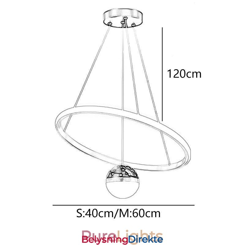 Pendellampe Moderne Enkel Smijern Silikon Enkel Ring Taklampe