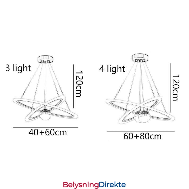 Pendellampe I Smijern I Akryl, Stjernehimmel, Ringformet Taklampe