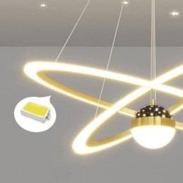 Pendellampe I Smijern I Akryl, Stjernehimmel, Ringformet Taklampe