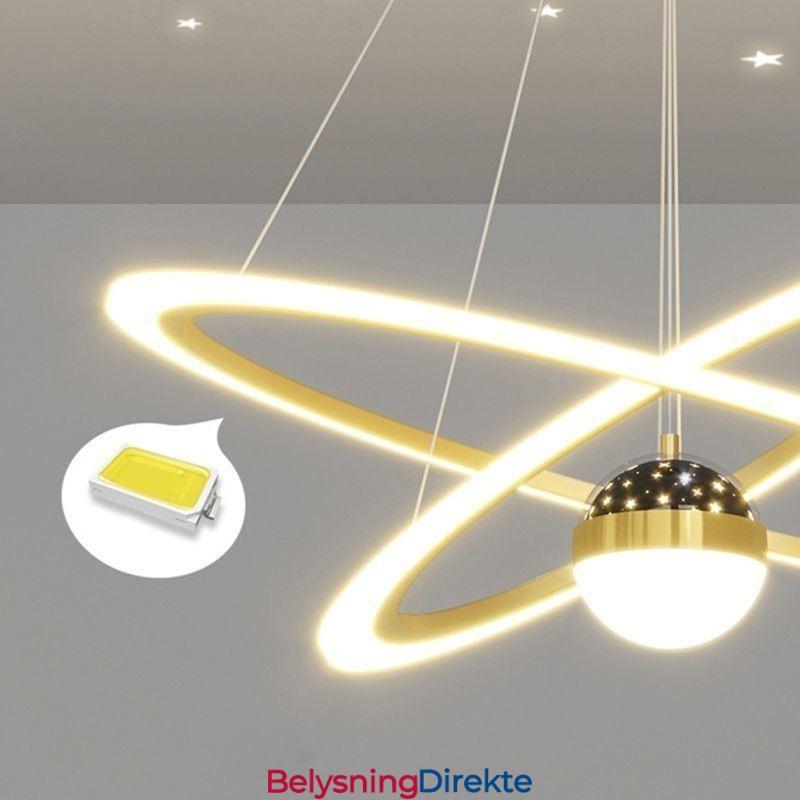 Pendellampe I Smijern I Akryl, Stjernehimmel, Ringformet Taklampe