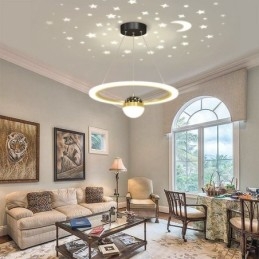 Minimalistisk Smijerns Taklampe I Akryl Med Stjernering