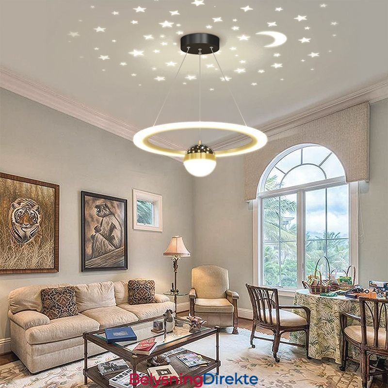 Minimalistisk Smijerns Taklampe I Akryl Med Stjernering