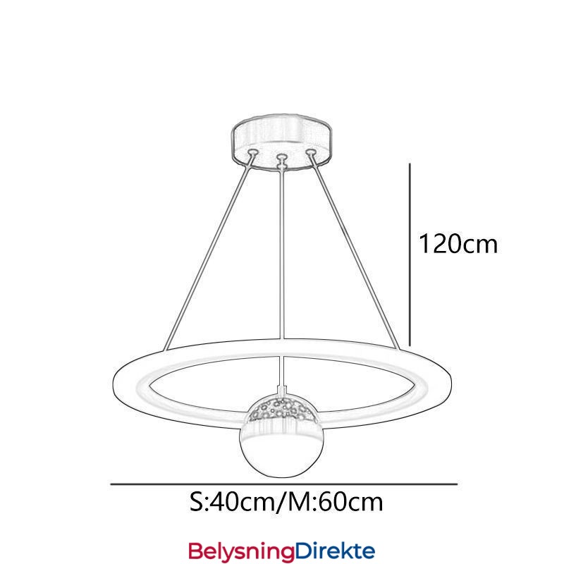 Minimalistisk Smijerns Taklampe I Akryl Med Stjernering