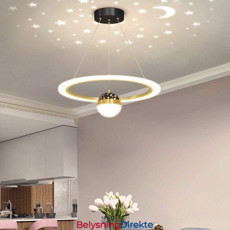 Minimalistisk Smijerns Taklampe I Akryl Med Stjernering