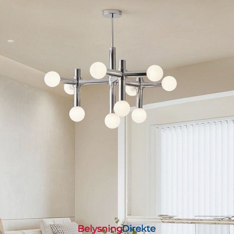 Enkel Pendellampe I Smijern Med Magiske Bønner Og Molekyltaklampe