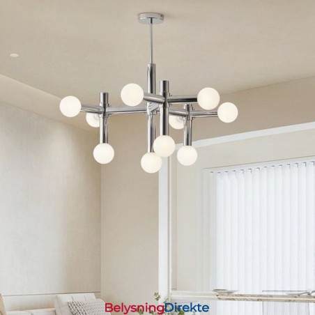 Enkel Pendellampe I Smijern Med Magiske Bønner Og Molekyltaklampe