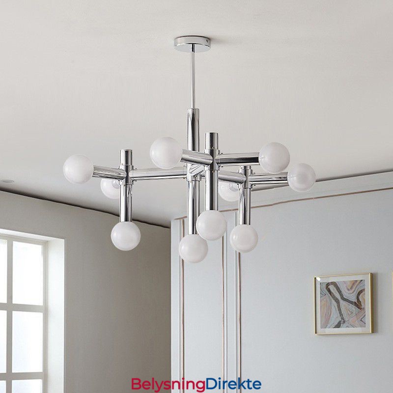 Enkel Pendellampe I Smijern Med Magiske Bønner Og Molekyltaklampe