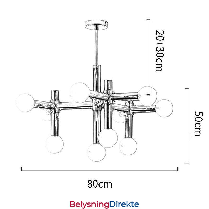 Enkel Pendellampe I Smijern Med Magiske Bønner Og Molekyltaklampe