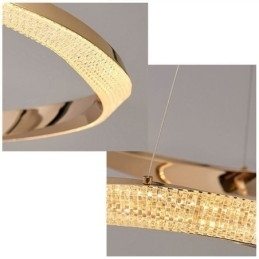 Pendellampe I Smijern Med Dobbel Sirkelformet Akrylring