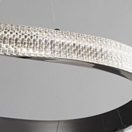 Pendellampe I Smijern Med Dobbel Sirkelformet Akrylring