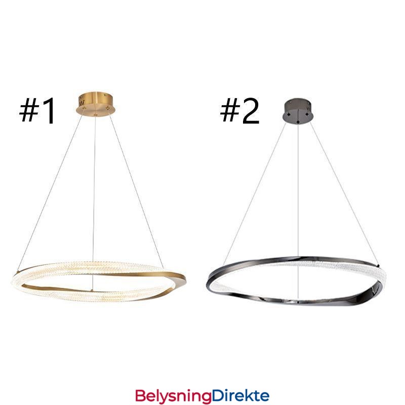 Pendellampe I Smijern Med Akrylring, Enkeltsirkelformet Taklampe