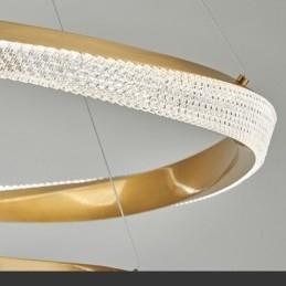 Pendellampe I Smijern Med Akrylring, Enkeltsirkelformet Taklampe