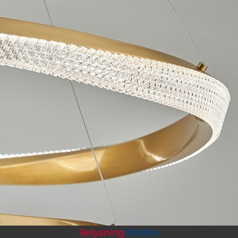 Pendellampe I Smijern Med Akrylring, Enkeltsirkelformet Taklampe