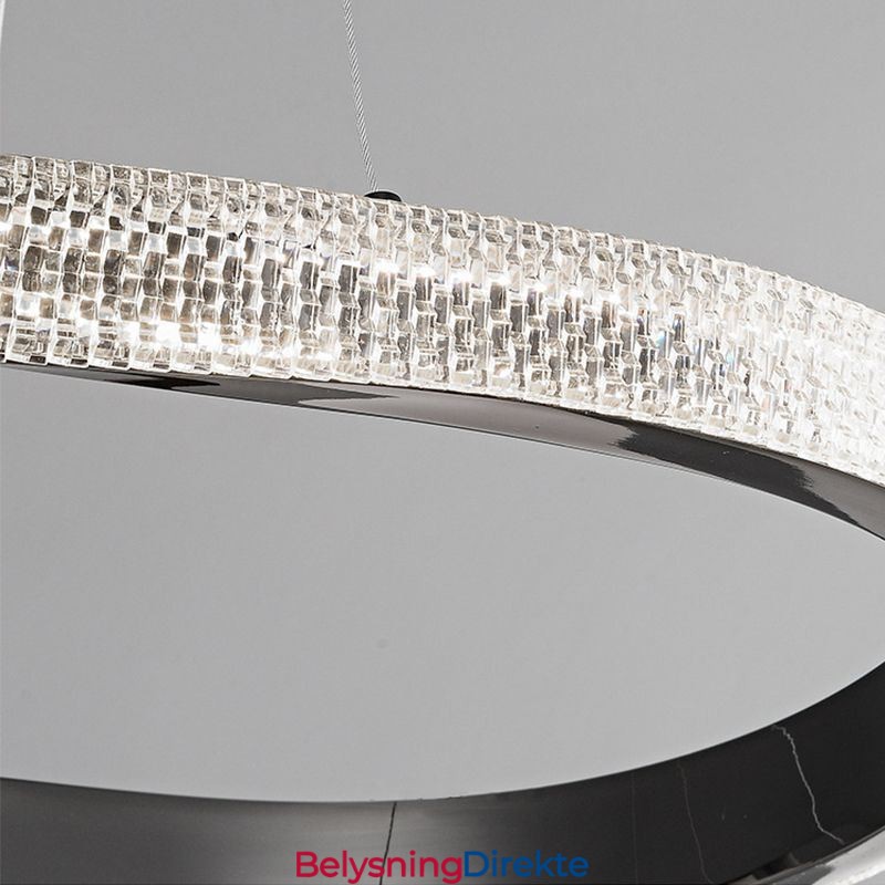 Pendellampe I Smijern Med Akrylring, Enkeltsirkelformet Taklampe