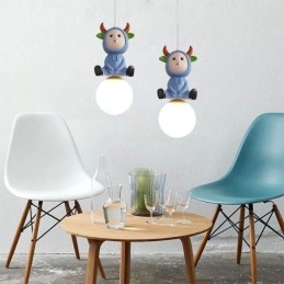 Pendellampe Moderne Minimalistisk G9 Smijern Kaninkalv Harpiks Taklampe