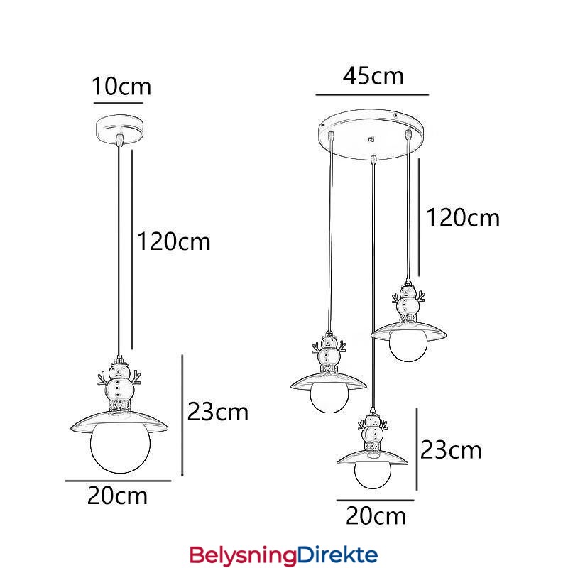 Moderne Pendellampe Enkel G9 Smijernsharpiks Snømann Taklampe