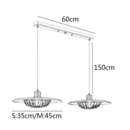 Nordisk Pendellampe Kreativ Smijerns Skiveformet Taklampe