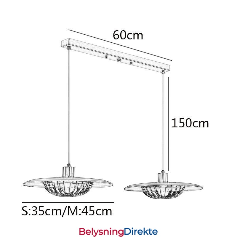 Nordisk Pendellampe Kreativ Smijerns Skiveformet Taklampe